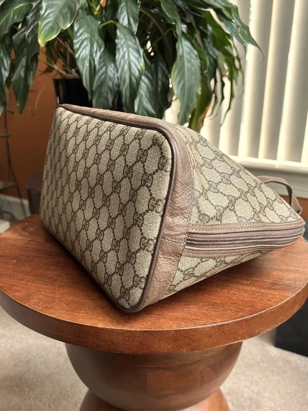 GUCCI GG Dome Satchel Bag, Taupe
